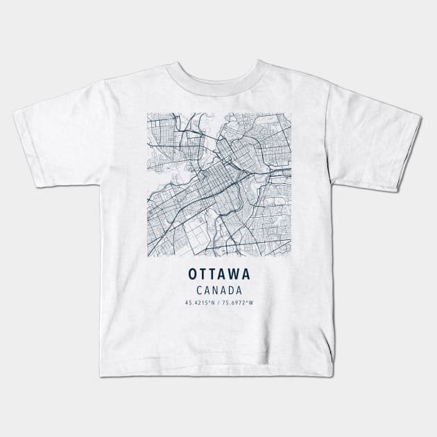 ottawa simple map Kids T-Shirt by boy cartograph